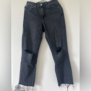 Garage Distressed Black Women Jeans